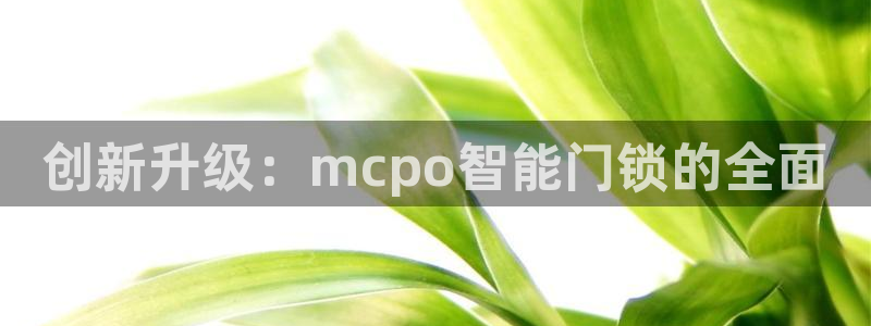 JDB游戏视频：创新升级：mcpo智能门锁的全面