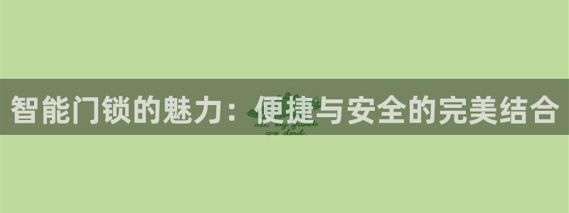 jdb电子游戏注册：智能门锁的魅力：便捷与安全的完美结合
