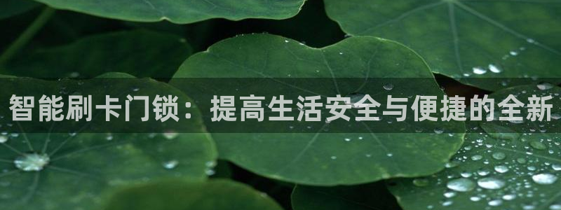 JDB平台聚宝盆打法：智能刷卡门锁：提高生活安全与便捷的全新