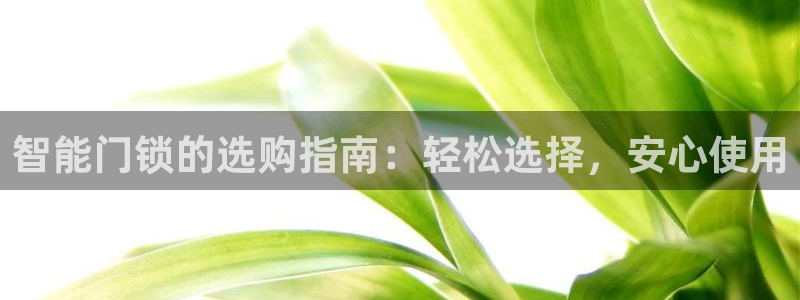 jdb试玩2000：智能门锁的选购指南：轻松选择，安心使用