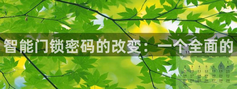 jdb电子官网-ly79,cn：智能门锁密码的改变：一个全面