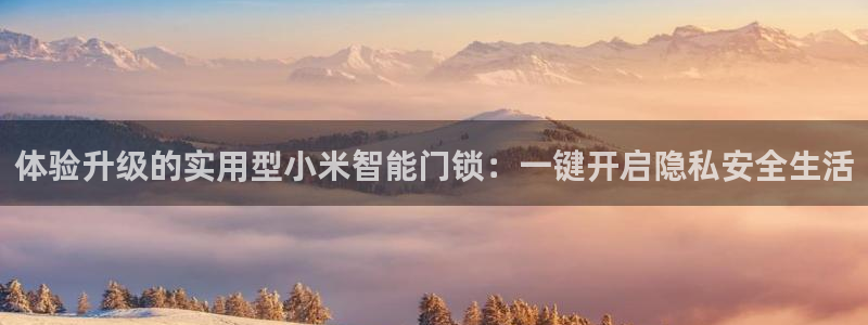 jdb是什么公司：体验升级的实用型小米智能门锁：一键开启隐私