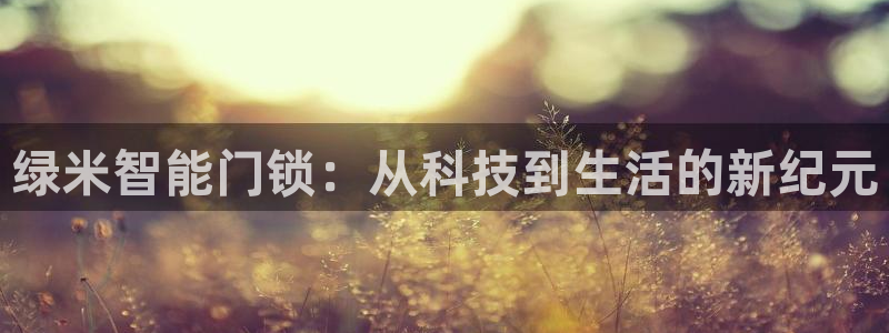 JDB电子维护：绿米智能门锁：从科技到生活的新纪元