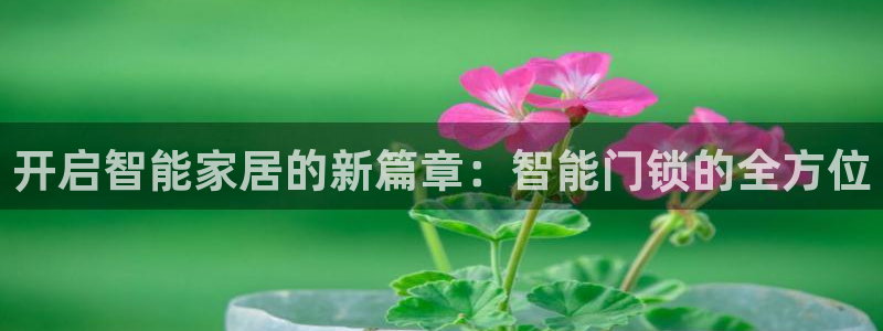 jdb电子爆大奖视频：开启智能家居的新篇章：智能门锁的全方位