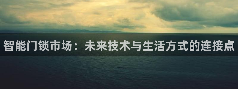 jdb试玩2000的网站是什么：智能门锁市场：未来技术与生活