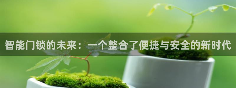 jdb电子游戏官方网站：智能门锁的未来：一个整合了便捷与安全